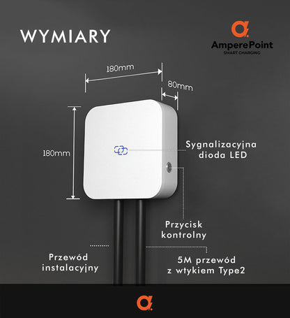 Ładowarka Wallbox EV EV AMP-32 Nano Biała + Wtyczka